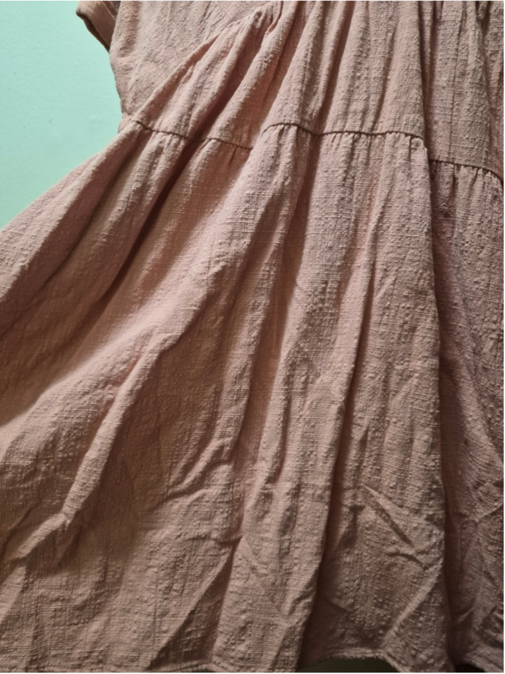 Talulah Mini Dress Size S Pink V-Neck Tiered Casual Dress - Picture 5 of 10